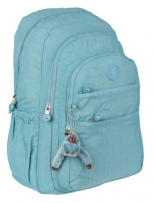 Ghiozdan cu 3 compartimente si 2 buzunare exterioare cu fermoar 48 x 33 x 27 cm BLEU