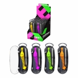 Compas din plastic, model Accent, 4 culori asortate pe display.