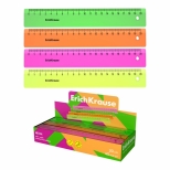 Rigla cu lungimea de 20 cm. Culori neon, 45buc/display.