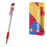 Pix cu capac si grip de caiuciu, Ultra-30 Gold, mina 0.7mm Super-Glide, culoare cerneala rosie.