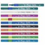 Carioci magice jumbo cu glitter, 9 carioci +1 carioca care ca prin magie schimba culoarea desenului.