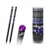 Creion grafit, Black Unicorn, lemn negru, corp rotund, cu diamant in capul creionului. 42 buc/borcan. 