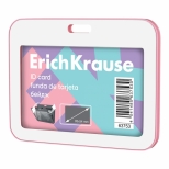 Ecuson orizontal, plastic tare, dimensiune 85x54mm culoare roz. 