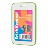 Ecuson vertical din plastic tare cu marginile cauciucate, Neon, dimensiune 54x85 mm. Culoare verde.