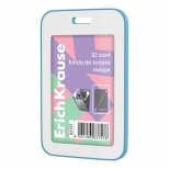 Ecuson vertical din plastic tare cu marginile cauciucate, Neon, dimensiune 54x85 mm. Culoare albastru. 