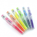 Text marker fluorescent reîncărcabil cu cartușele Fluo. 6 culori pe set.