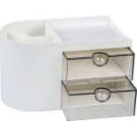 Organizator de birou cu doua sertare dimensiune 18 x 9.5 x 10.5 cm. 