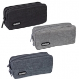 Penar cu 2 fermoare, nuante de gri, model Black Ant. Dimensiune 20x 10 x 6.5 cm.