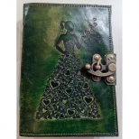 Jurnal Vintage KDL-534, coperti din piele naturala, dimensiune 17.5 x 12.5 cm, hartie din bumbac