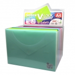 Plic plastic orizontal V-lock A4+ Colorline 24*33.5Cm